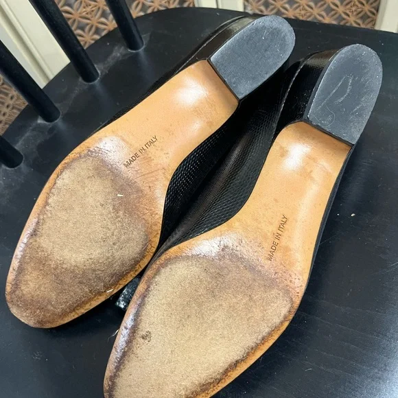 Vintage Ferragamo Vara kitten heels black leather bow pumps 90s classic - Picture 8 of 8